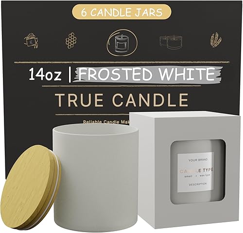 Miniatura 42 de Tarros de 8 onzas – Tarros de velas vacíos para hacer velas – Tarro de vela a granel – Tapas de tarros de vela de vidrio – Fabricación de velas