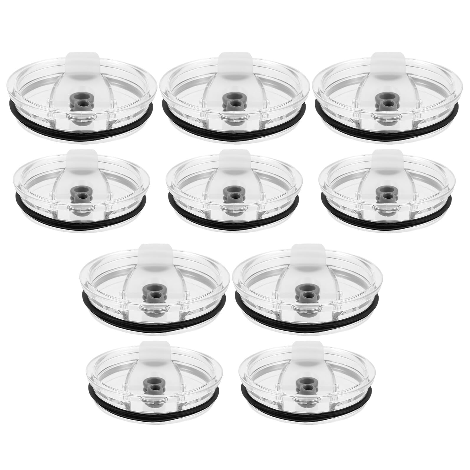 Couvercles hermétiques 20 30 oz transparents en silicone par 10 anti-éclaboussures
