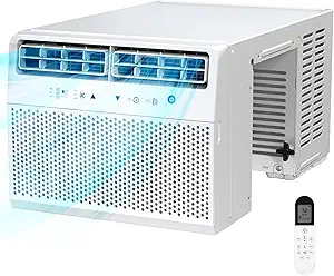 Antarctic Star U-Shaped Air Conditioner Window Unit 12000BTU, Ultra Quiet Window Air Conditioner Cools up to 550 Sq. Ft, Saddle Window AC Units with Full Window View, Energy Saving, Easy to install