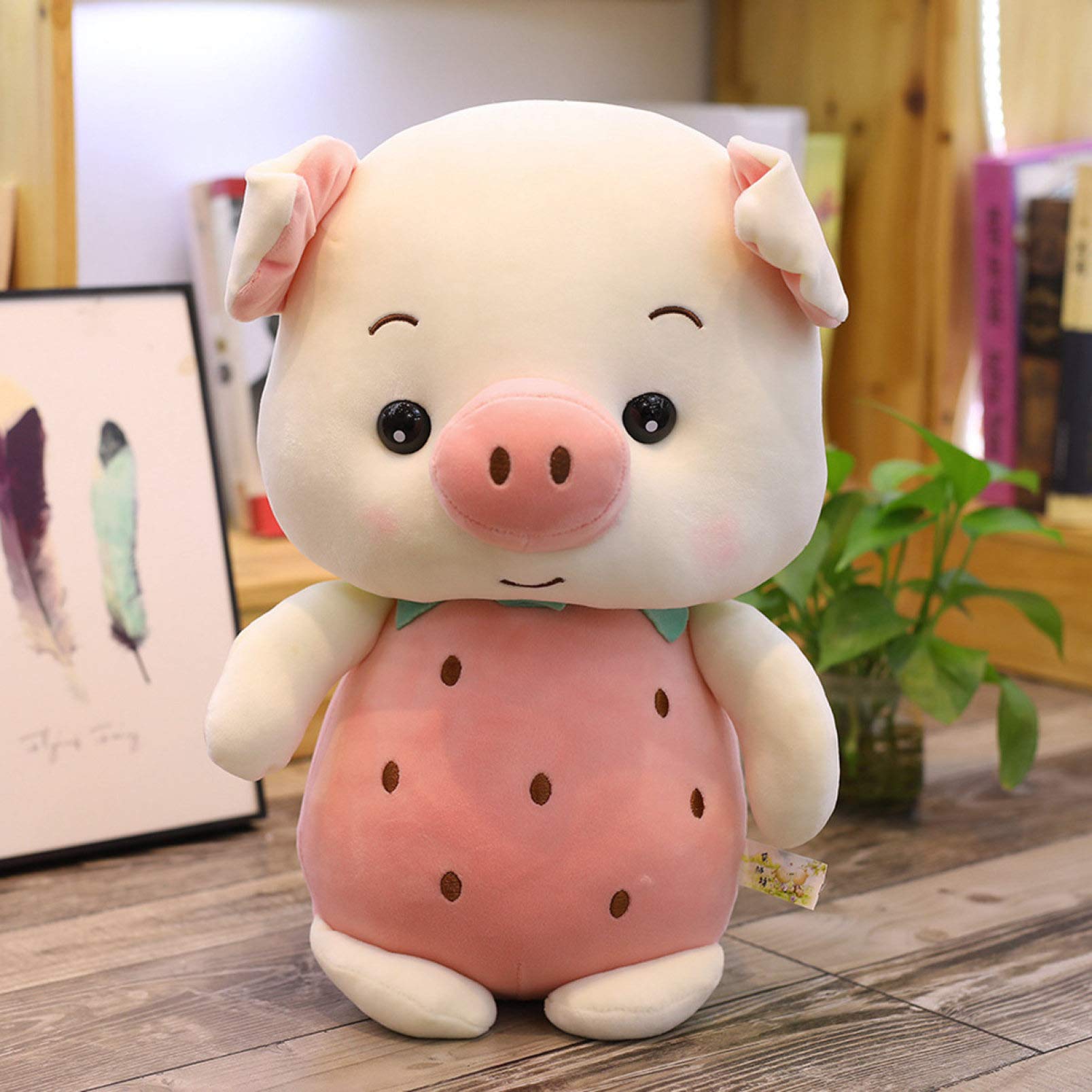 Amazon.co.jp: ブタぬいぐるみ ブタ 抱き枕 25 特大 店飾り ブラウン 