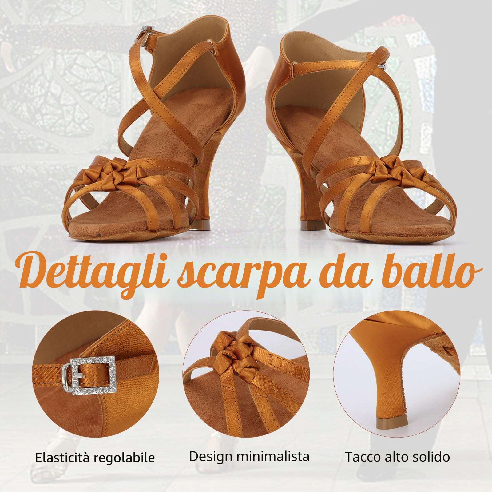 Scarpe da Ballo Latino Salsa Donna Scarpe da Tango Bachata Scarpe da Ballo Formale