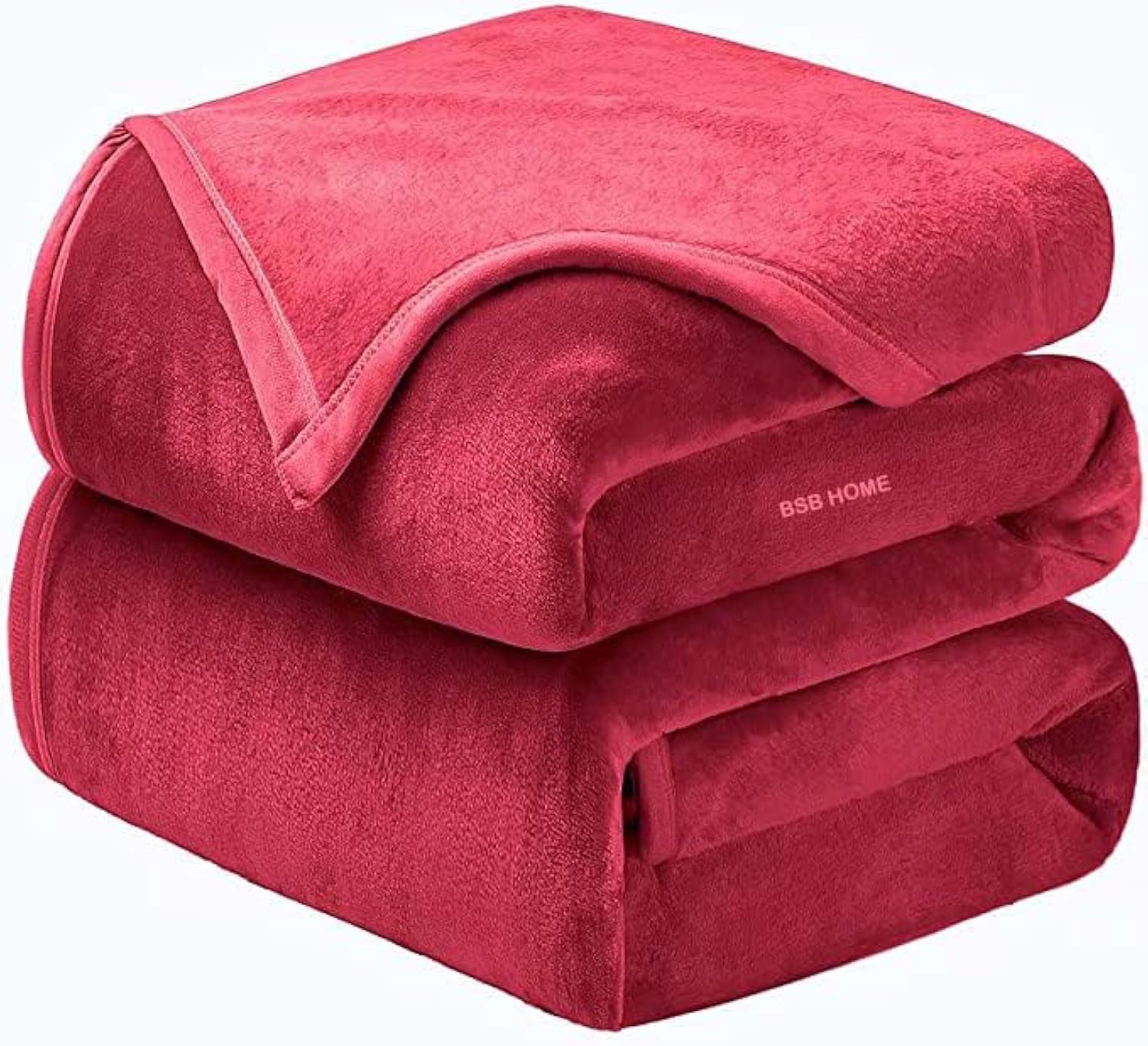 BSB HOME500 GSM Warm and Super Soft Light Weight Single Bed Mink Blankets for Winter (Maroon or Red)