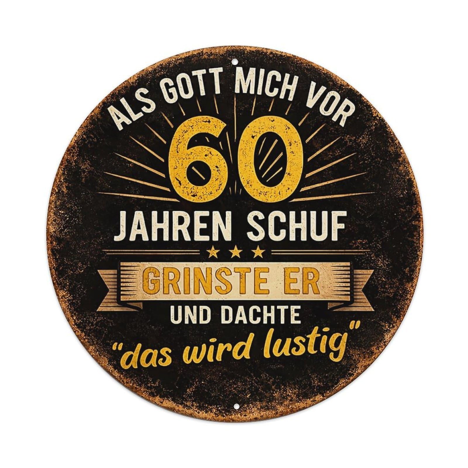 Als Gott Mich Mich Vor Metal Tin Sign Plaque