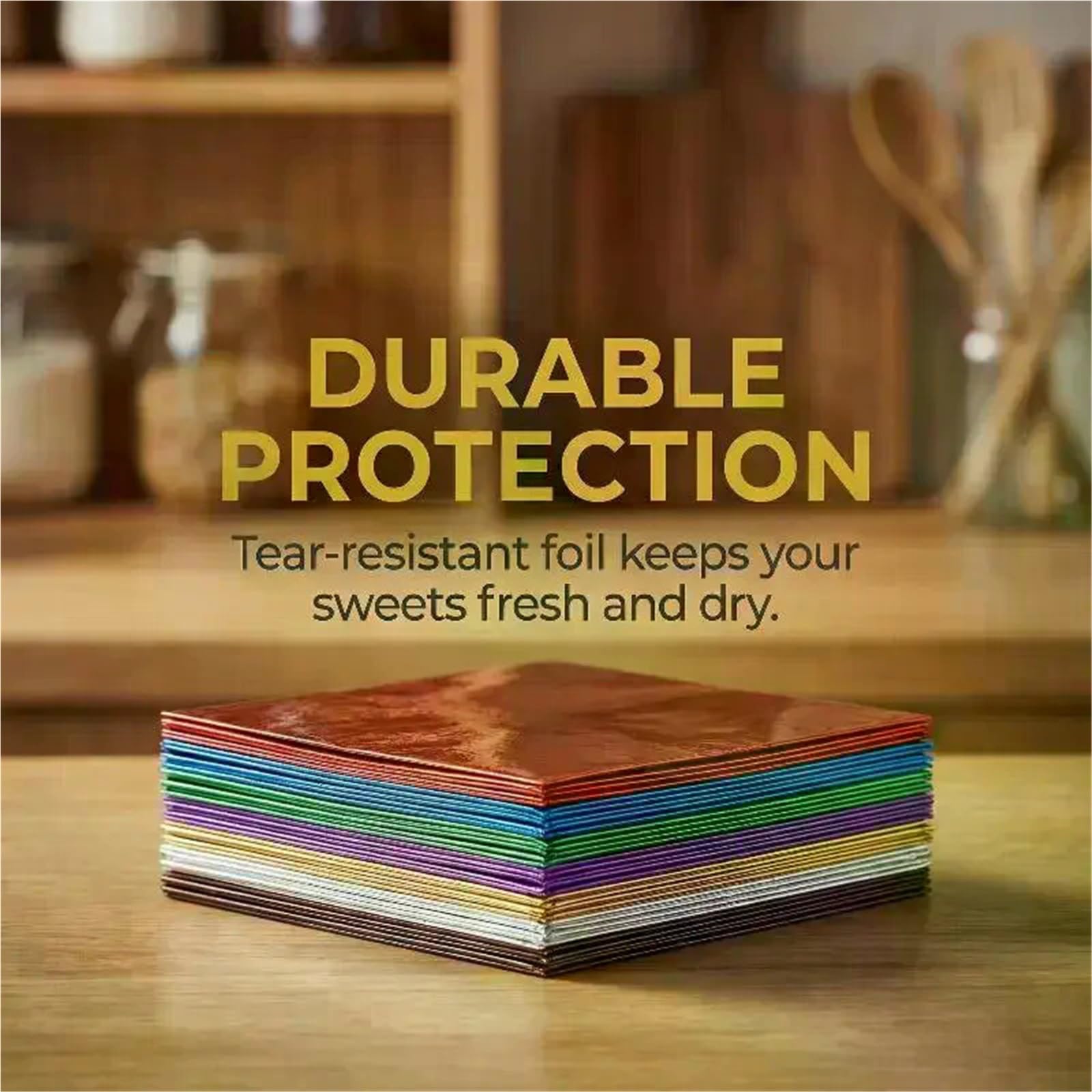 Foliowe opakowania na cukierki 1000 szt. 12x12cm DIY folia aluminiowa arkusze papieru do pakowania czekoladowe dekoracje weselne(Green)
