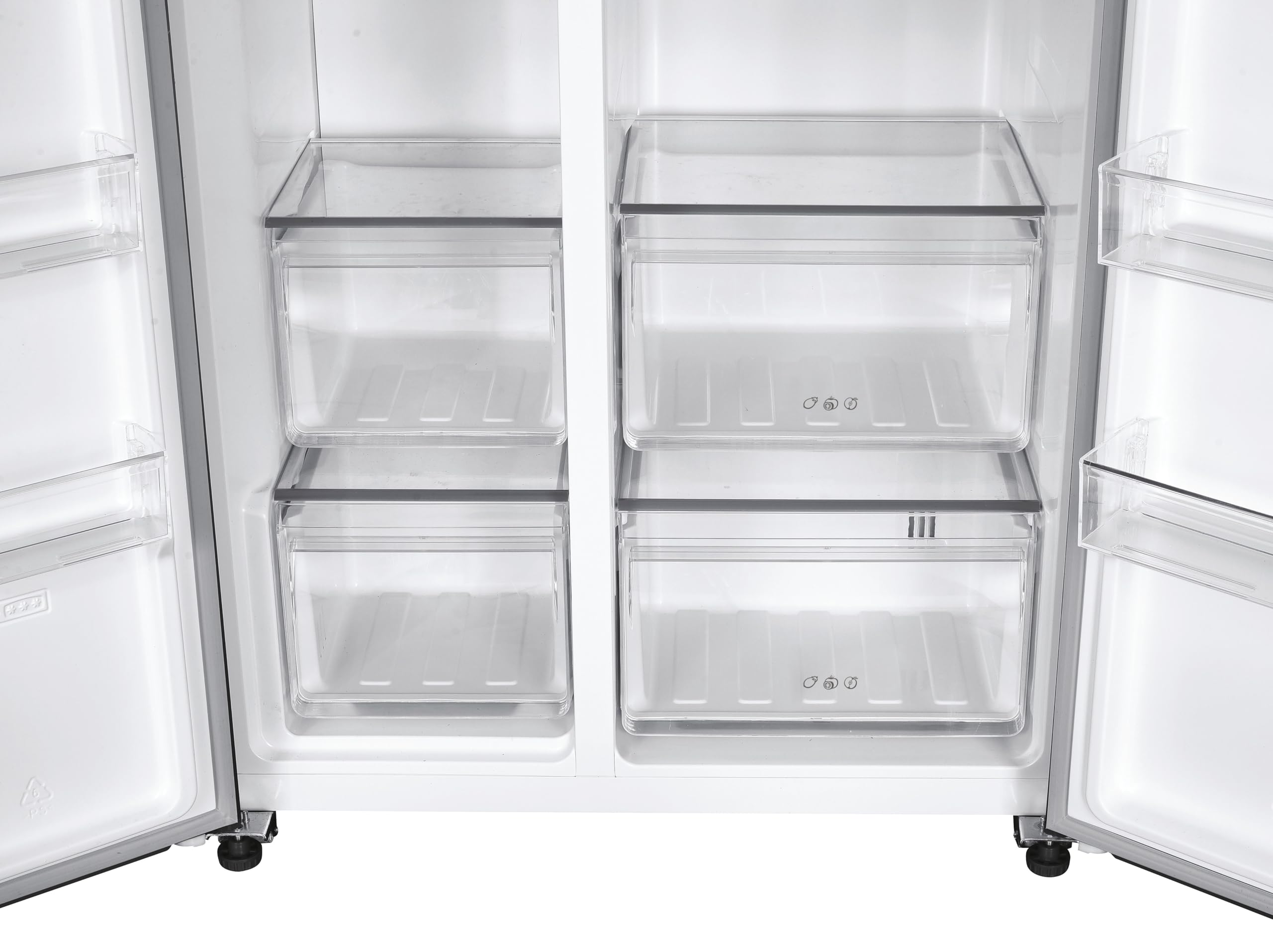 CANDY Frigorifero Side by Side No Frost 521L, Classe E, Display Touch, Super Freezing, Ripiani in Vetro, 177x91x67 cm (AxLxP) Nero - CHSBSO-6174B