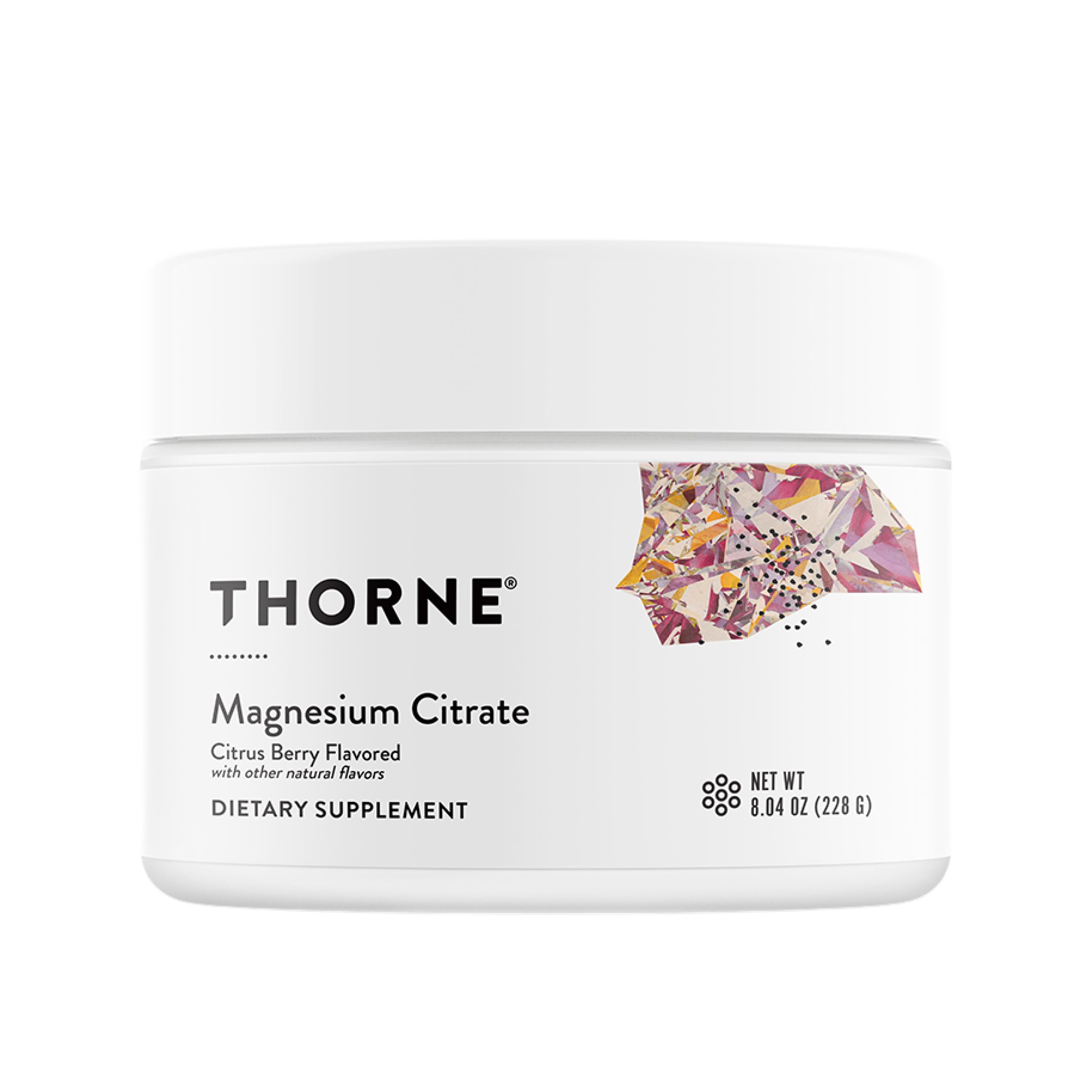 THORNE Magnesium Citrate Powder, 250 mg, Citrus Berry, 60 Servings