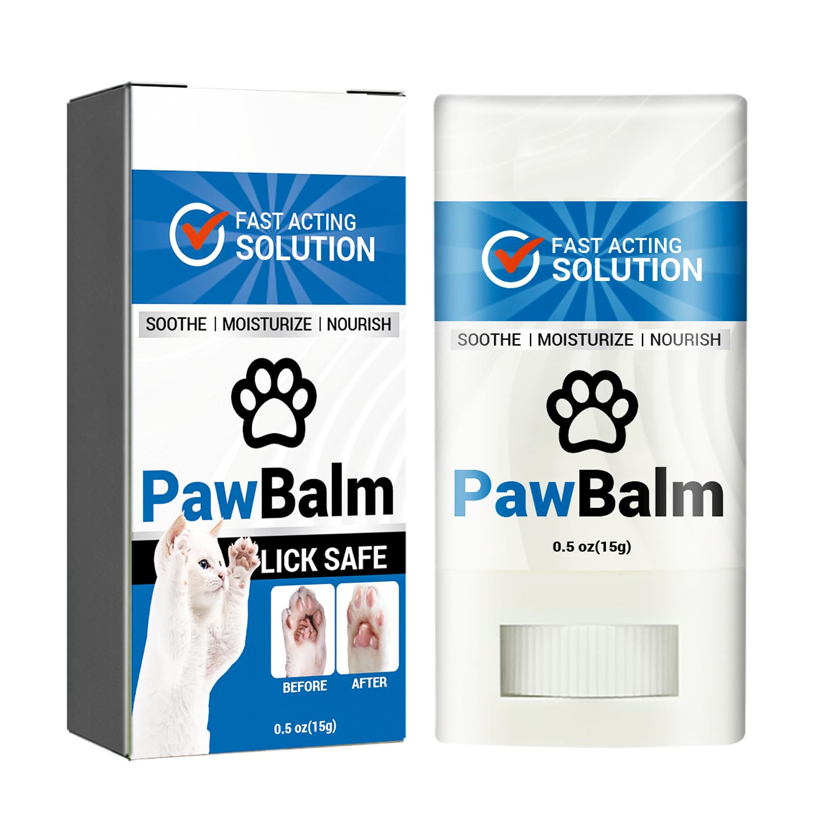 AmiCera Dog Paw Balm, Cat Paw Balm, Nose Paw Balm for Dogs Cats Paw Balm for Dogs Cracked Pads and Nose Natural Ingredients