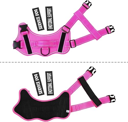 Miniatura 4 de voopet Arnés para perro de servicio, arnés de chaleco de apoyo emocional para mascotas, arnés reflectante transpirable y ajustable para perros