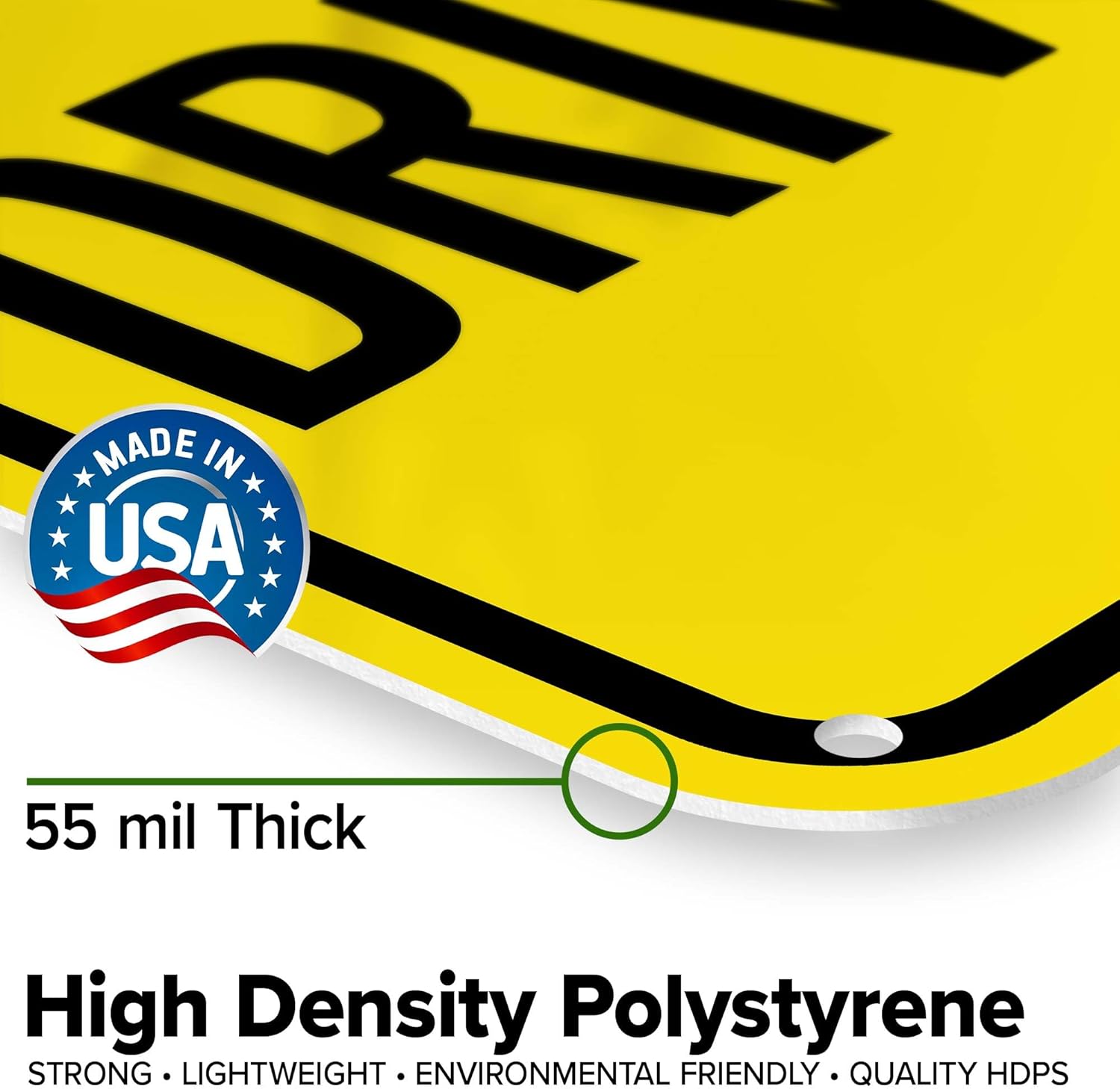 Caution Active Driveway Sign, 18x24 Inches, 55 mil thick HDPS (high density polystyrene), Made in USA by My Sign Center
