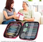 Nikou Interchangeable Circular Knitting Needle Set, 13 Pairs Aluminum Needle Tips 3.0mm-10.0mm with 4 Flexible Cords and Carry Case, Complete Kit for Knitters and Crochet Projects