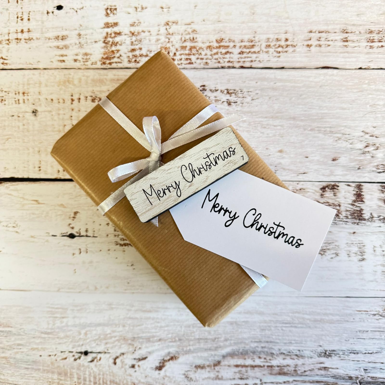 Festive Merry Christmas Ink Stamp, DIY Card Making, Scrapbooking, Gift Tags, Holiday Paper Crafts