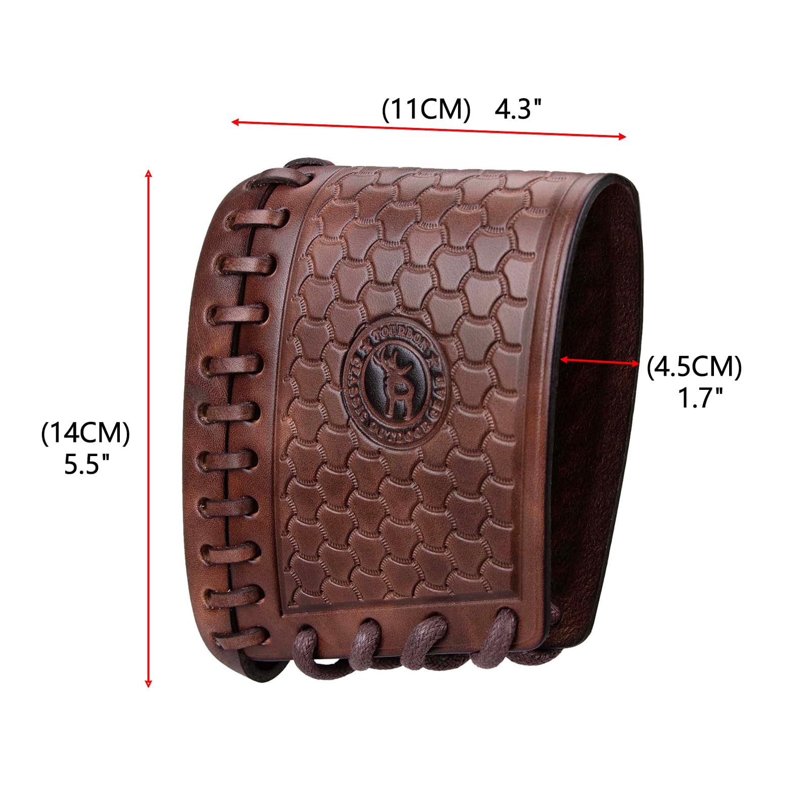 Extensión de la Culata de la Almohadilla de Retroceso de Cuero de Vaca con Inserciones para Escopeta de Rifle