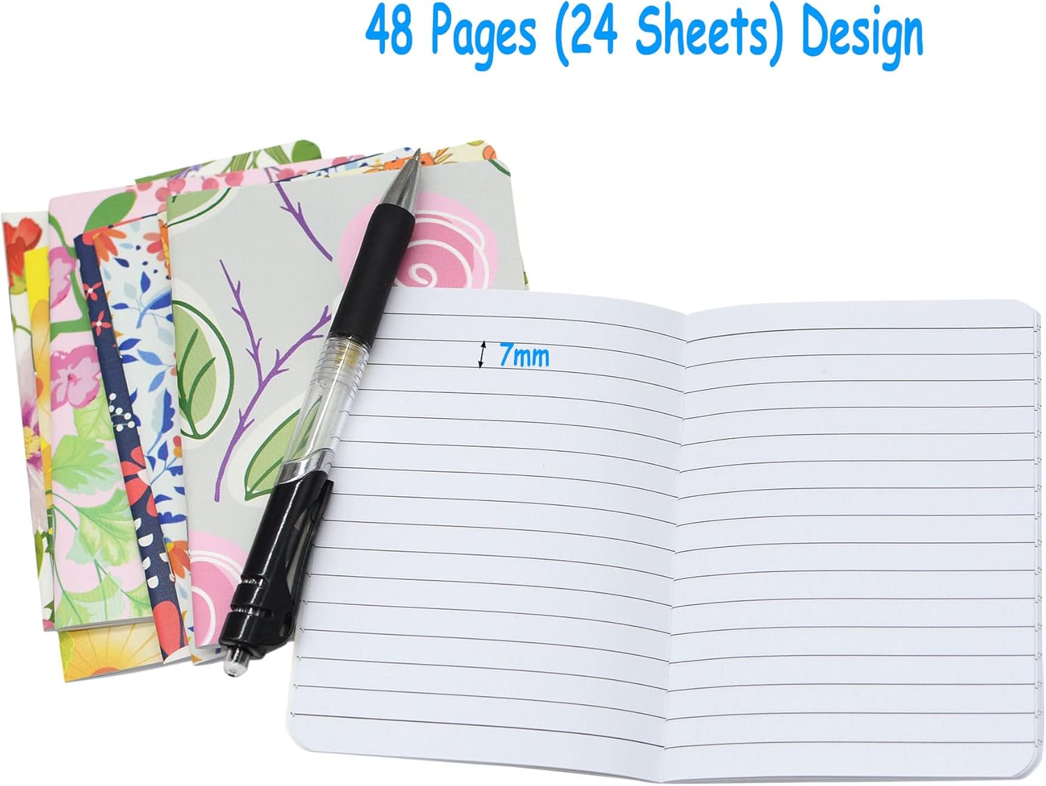 YYaaloa 100pcs Mini Notepads Pocket Notebooks, Happy Journal Small Notebooks Bulk for Party Favors Office Home Coworkers Travel Gift Present Supplies
