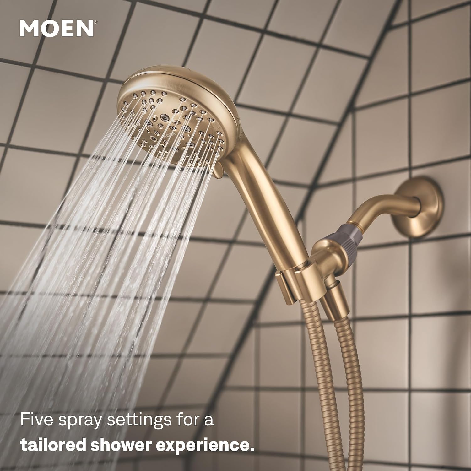 Moen 82775BZG Beric Single-Handle Tub and Shower Faucet, Bronzed Gold image 5