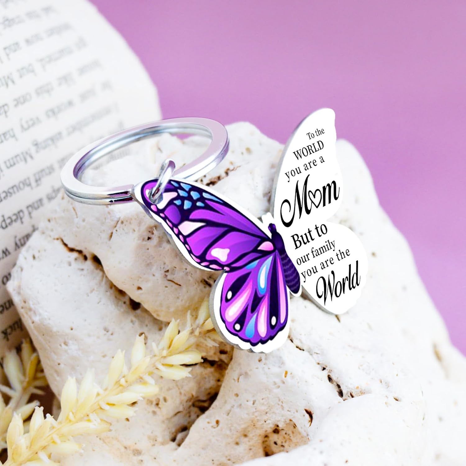 Mothersday Gift For Mom Birthday Gifts for New Moms from Daughter Son Pregnant Mothers Day Gifts From Daughter Mom Butterfly keychain - Image 3