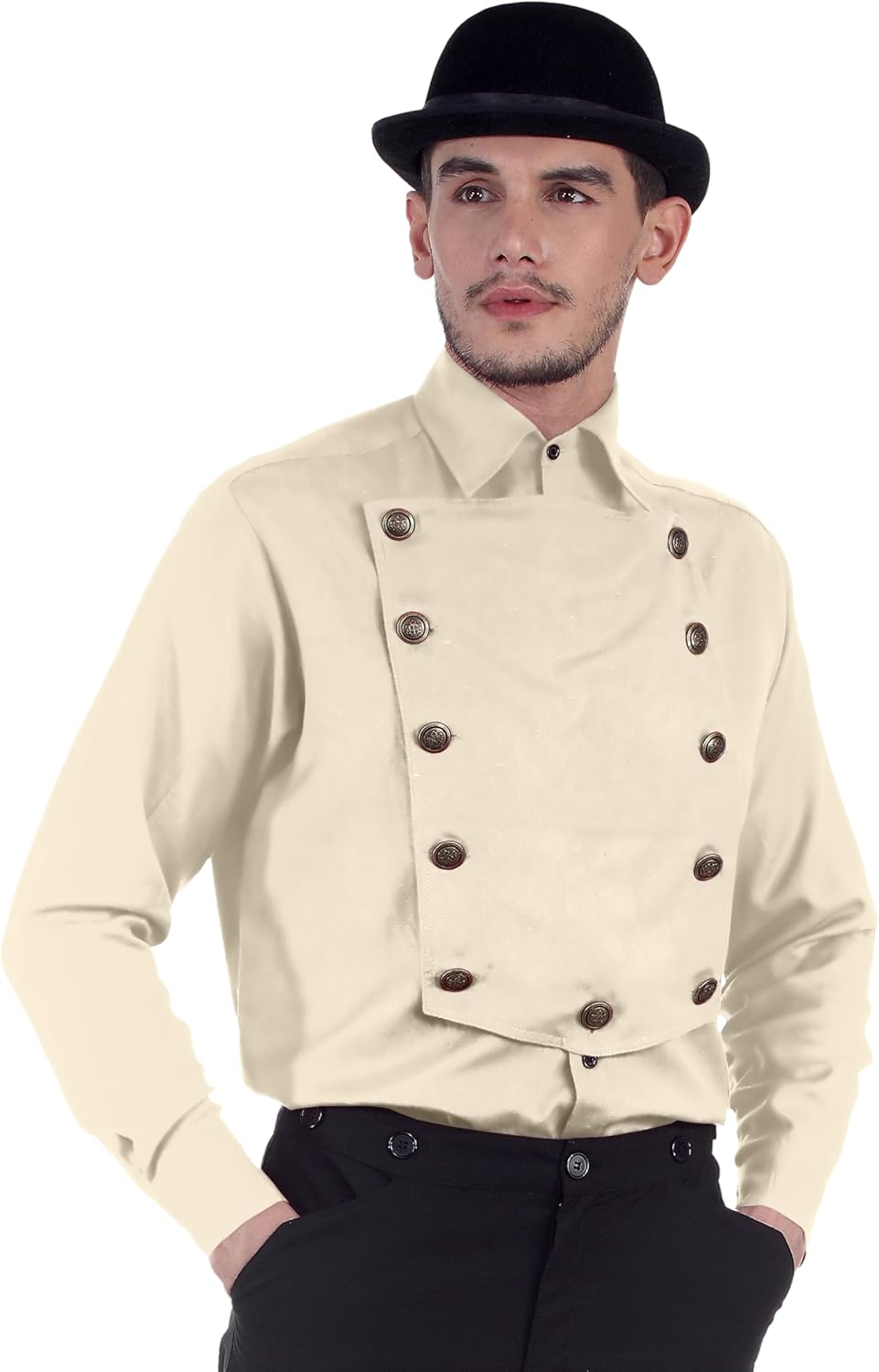 ThePirateDressing Steampunk Victorian Cosplay Costume Mens Cotton/Linen Airship Shirt