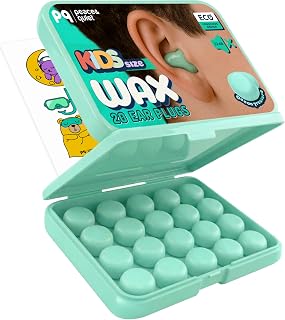 Peace&Quiet | PQ Silicone Ear Plugs - Small Waterproof Earplugs for Swimming and Sleeping Kids, Swim Wax Putty for Adults Small Ears, Noise Reduction Ear Protection 32Db (20 Pillows) Green