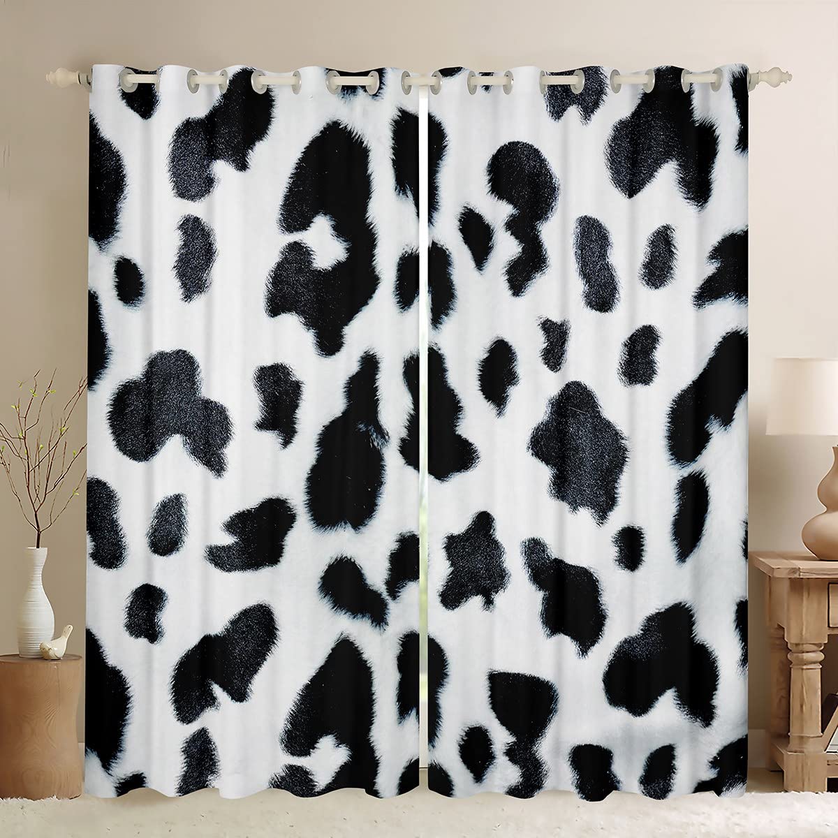 Rideau occultant cuir de vache pour stopper le vis-à-vis dans la chambre à coucher
