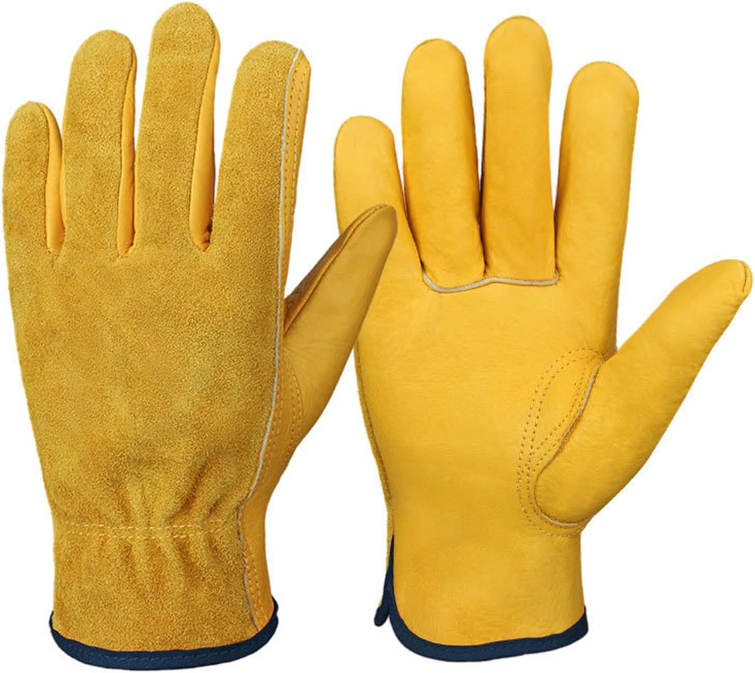Leather Work Gloves Heavy Duty Leather Work Gloves for Garden Gardening for Men Women