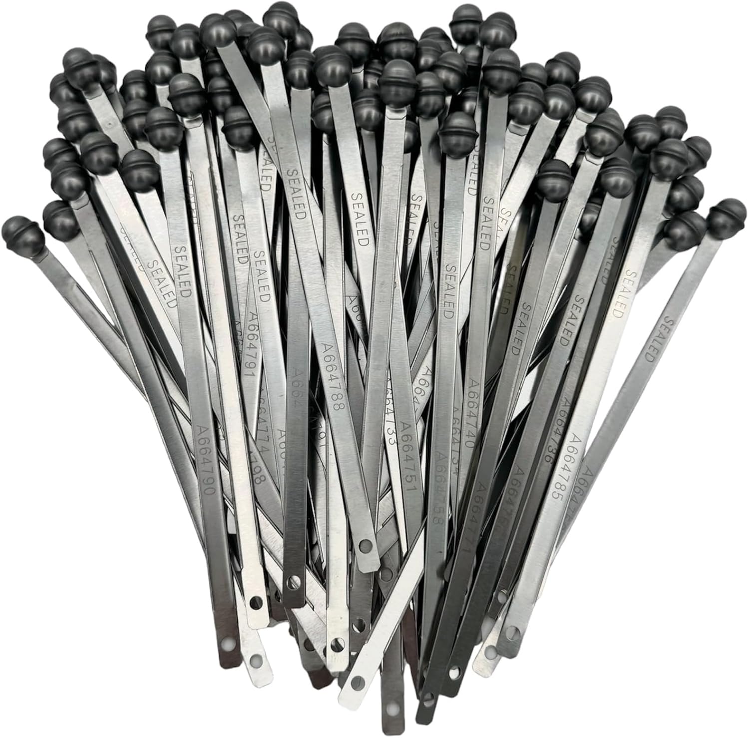 Lot of 8.5" Long Metal Truck and Trailer Flat Head Security Seals, Metal Flat Head Seal (200 Pack)