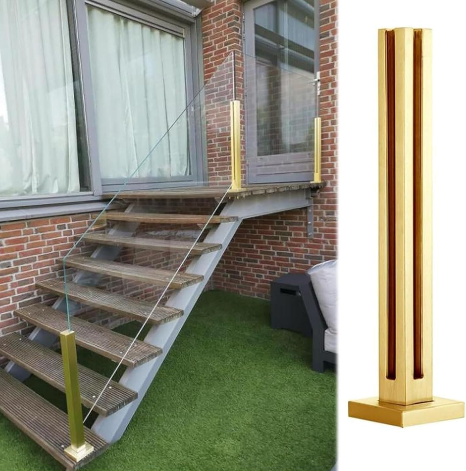Poteaux de garde-corps modernes en acier pour système de balustrade extérieure