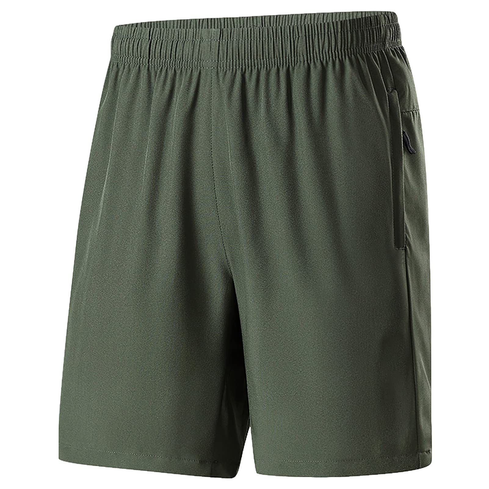 ANUFERMens Plus Size Sports Shorts Gym Workout Running Shorts Lightweight Casual Shorts with Zip Pockets (XS-8XL)