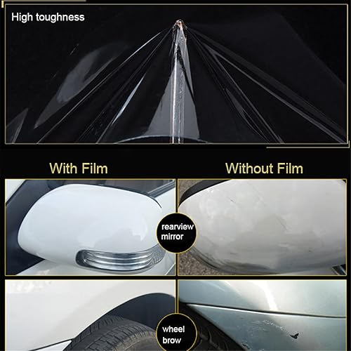 Miniatura 8 de Lámina protectora universal de vinilo transparente de 4 x 40 pulgadas para manija de puerta de automóvil, protector de parachoques, protector de