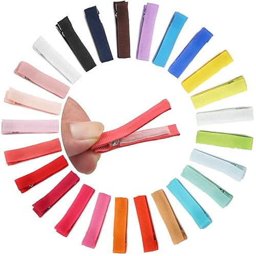 Qearl Pinzas para el pelo de bebé para cabello fino, pequeños clips totalmente forrados de 1.8 pulgadas, pinzas para el pelo pequeñas para bebés y