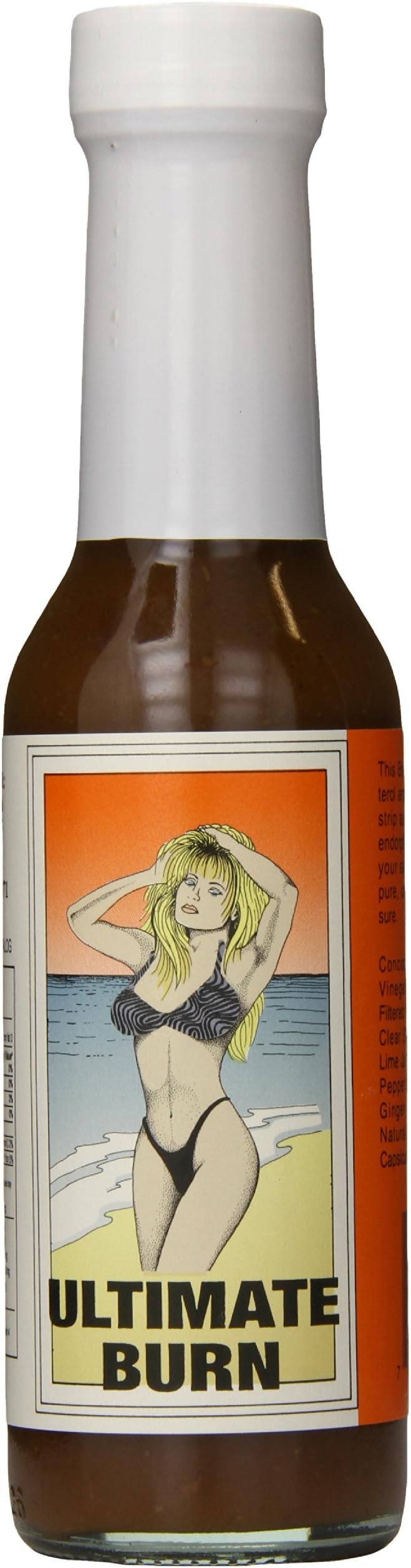 Ultimate Burn Hot Sauce, The Brazen Lady with Scratch Off Top, 5 Ounce