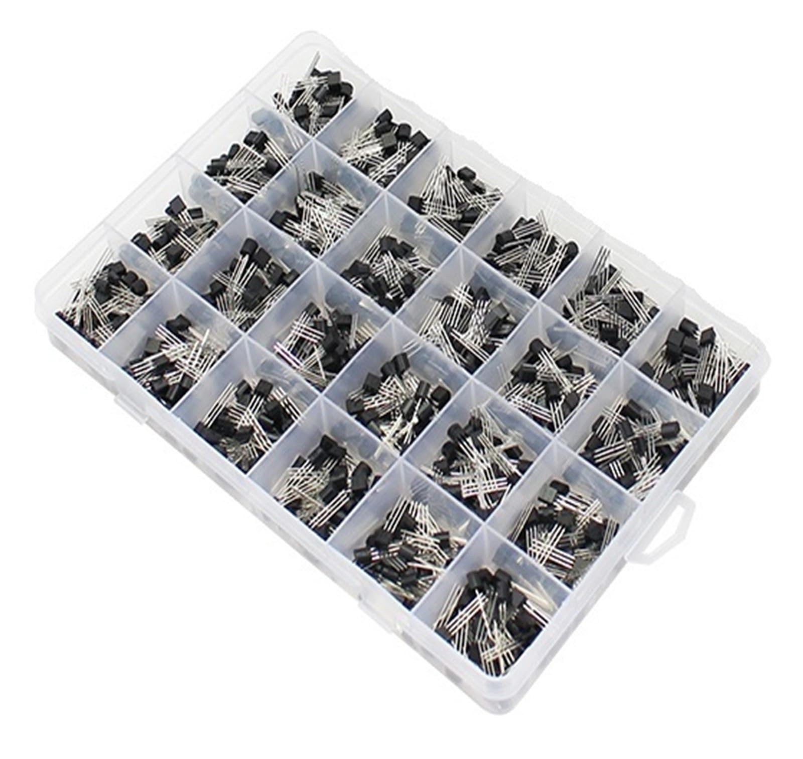 Kit surtido de transistores TO-92 de 200 a 900 piezas, BC547, BC327, BC337, 2N2222, 3904, 3906, C945, transistores PNP/NPN, kit electrónico.(18Values-900pcs)