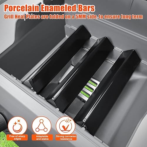 Miniatura 10 de Hisencn 7635 Barras aromatizantes de 15.3 pulgadas para Weber Spirit I y II 200 Series - E210, S210, E220, S220 con perillas de control frontal,