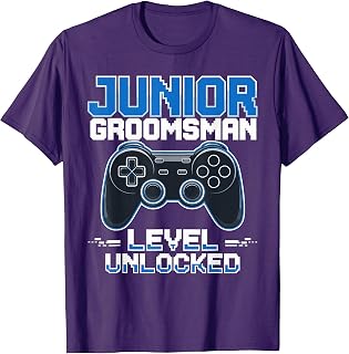 Cute Junior Groomsman Level Unlocked Wedding Party Jr Boys T-Shirt