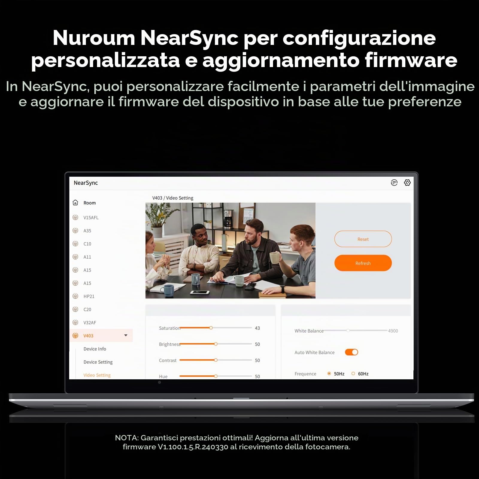 Nuroum V403 PTZ Webcam, Doppio Microfono Zoom ottico 5X/Autofocus, 1080P FHD Telecamera per videoconferenze con controllo remoto/grandangolo di 122°, per Live-Streaming/Skype