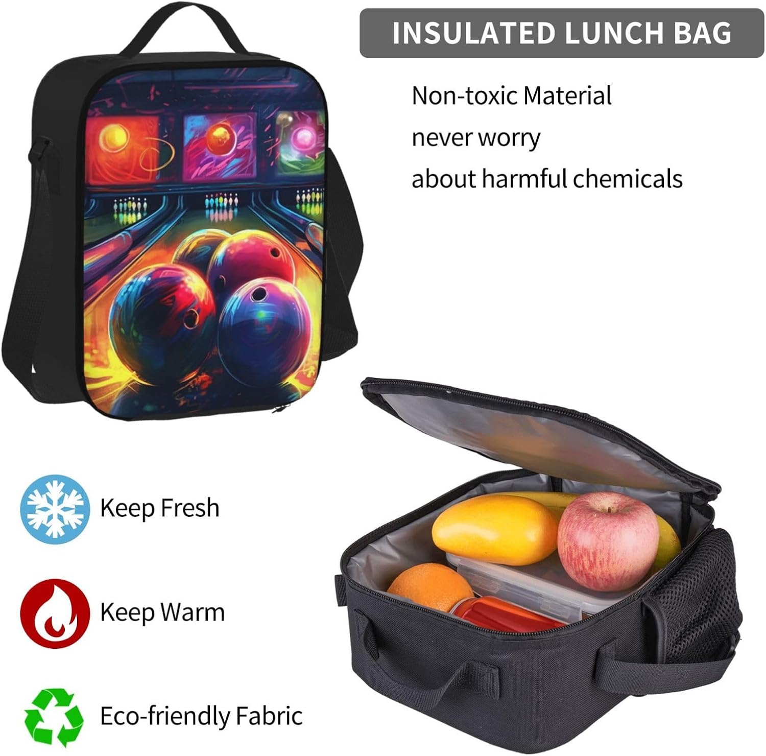 3 in1 Travel Laptop Backpack with Lunch Bag and Pencil Case Casual Daypack image 5