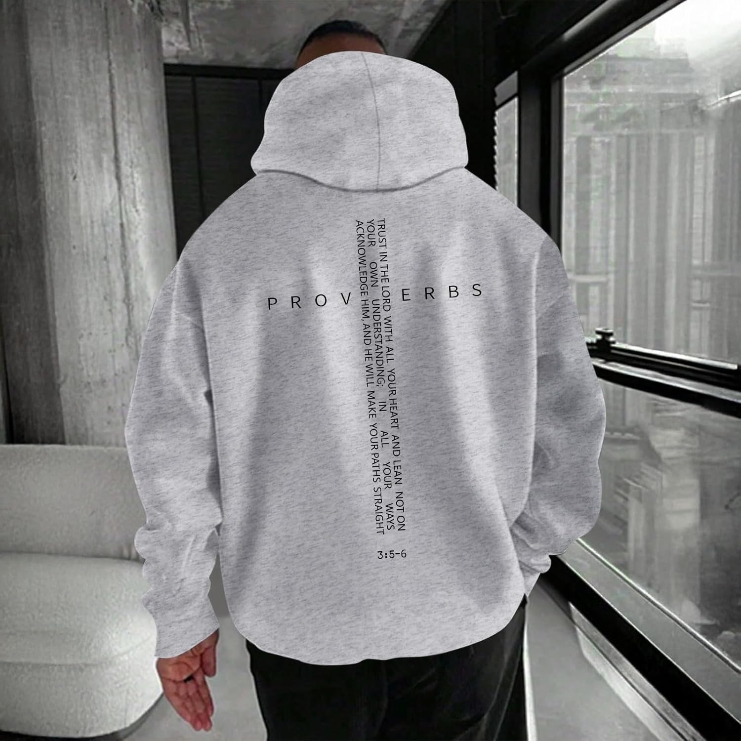 Christian Hoodies for Men Inspirational Religious Faith Cross Sweatshirts Vintage Bible Verse Graphic Hoodie Pullover