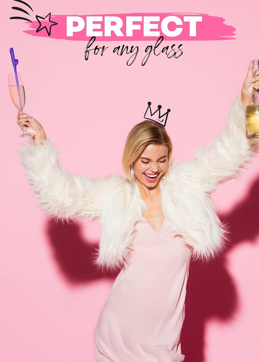 Bachelorette Party Willy Straws 10 Pcs, Funny Novelty Drinking Straws, Hen Party Decorations, Bride Party Favors