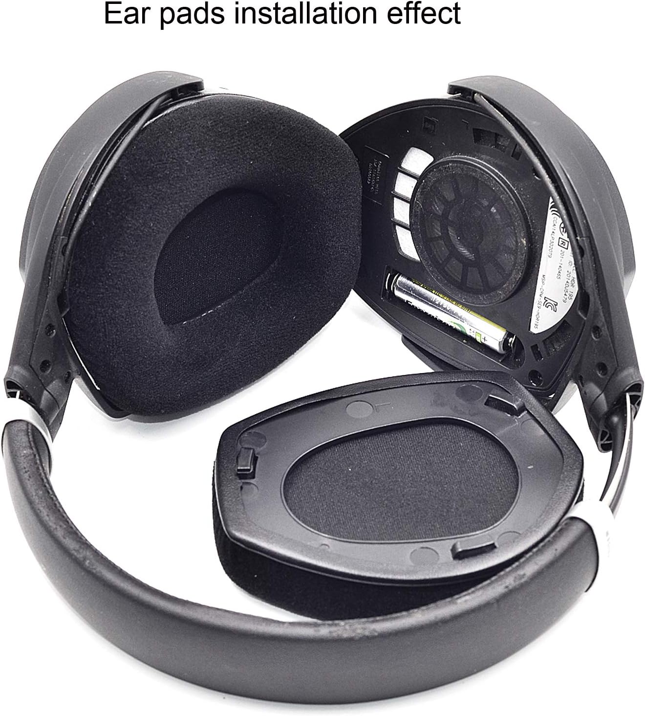 defean RS165 175 185 195 Upgrade Quality Ear Pads Replacement Ear Cushion Foam Compatible with Sennheiser HDR RS165,RS175, RS185,RS195 RF Wireless Headphone,Added Thicknes(Velour)