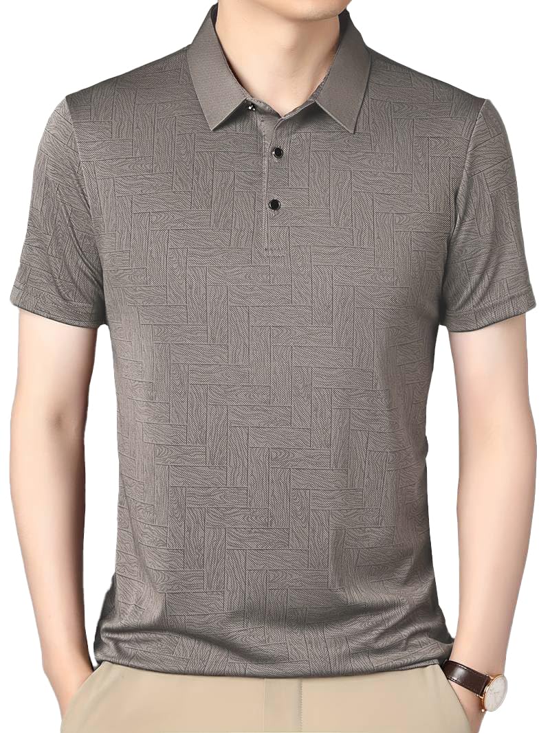 TOPLOT Men's Printed Regular Fit Polo