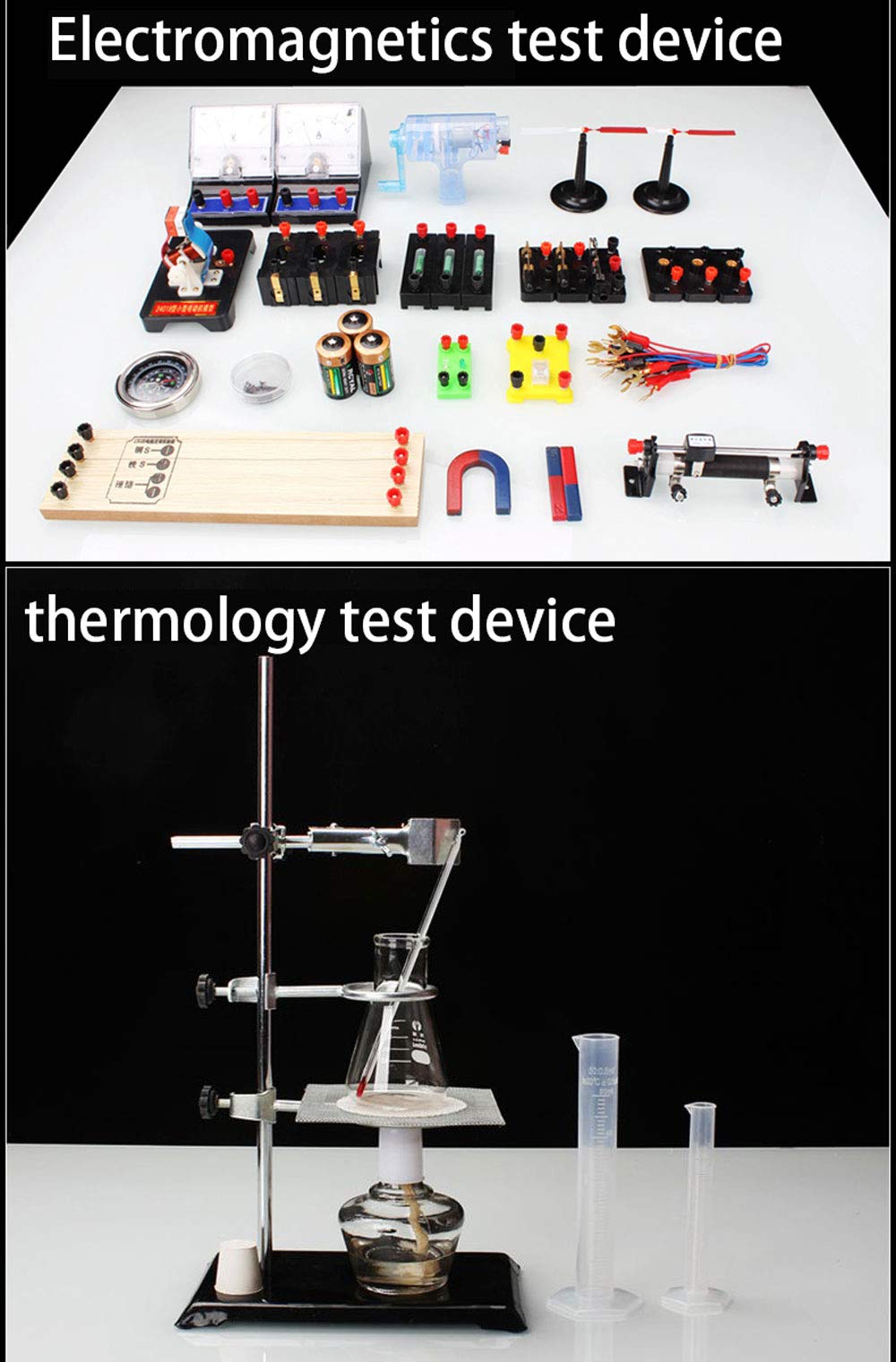 Labor-Lehrgeräte Mittelschule Physikalische Testgeräte-Kit Optik, Mechanik, Akustik, Thermologie-Lehrgeräte-Set DIY Wissenschaftsexperiment