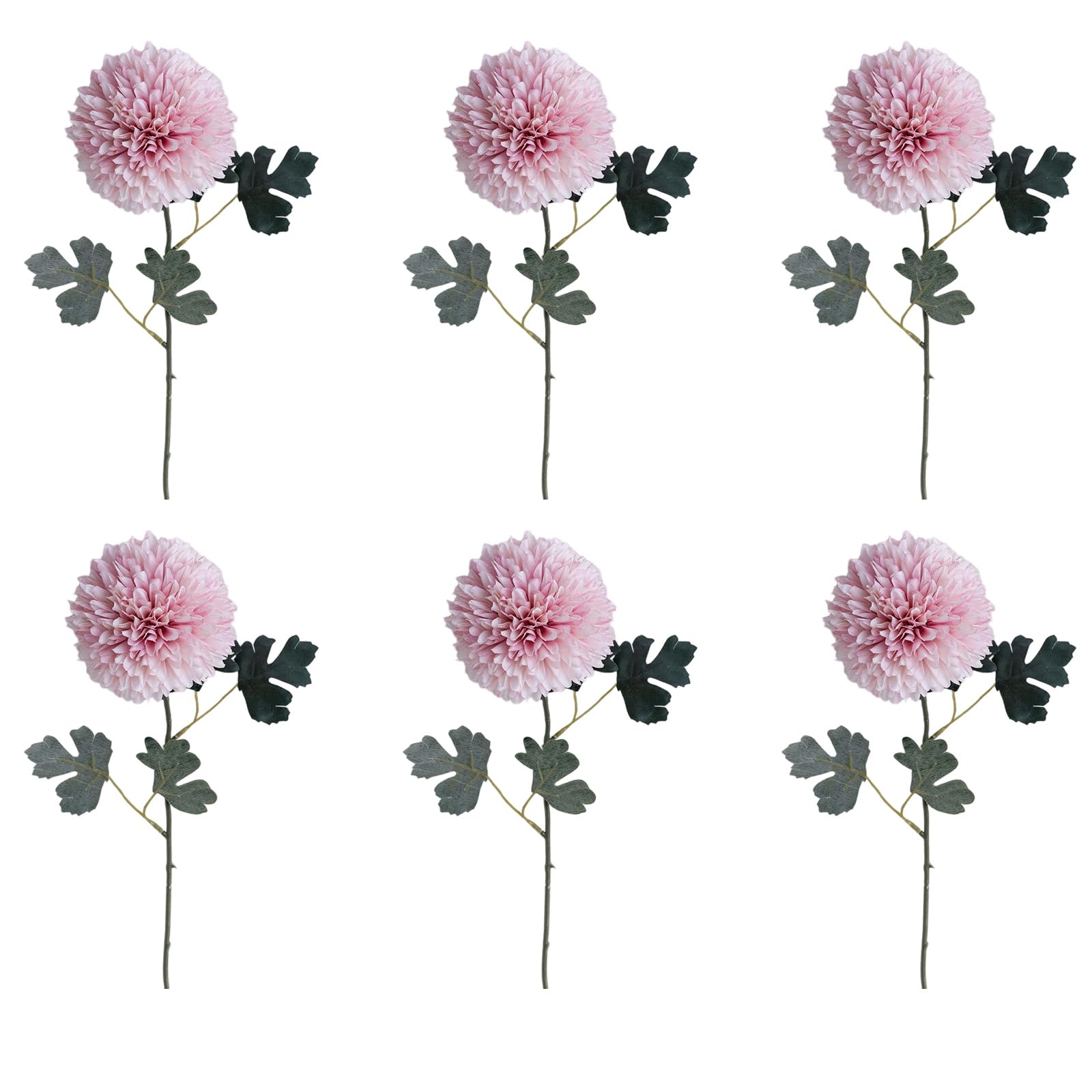 HDOYTXXM 6PCS Realistic Bouquets with Leaves 22.2Inch Bendable Artificial Silk Flower Stems for Wedding Centerpieces Vase Display Artificial Flower