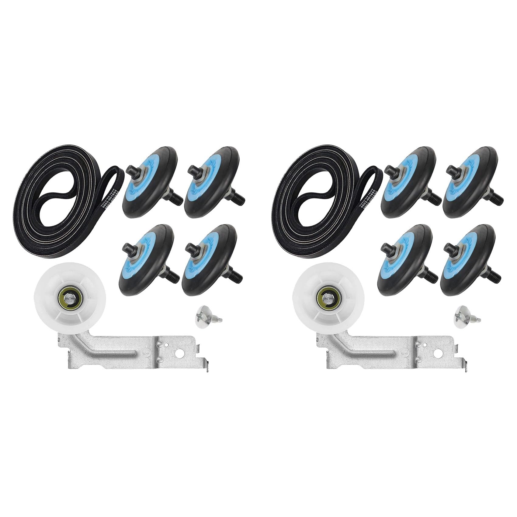 Jnchdghwa As Shown 2X Dryer Repair Kit Include Dc97-16782A Dryer Drum Roller & Dc93-00634A Dryer Idler Pulley & 6602-001655 Dryer Drum Belt