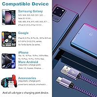 Vista 5 de Pixel 10 Pro XL Cable para Google Pixel 10, 10 Pro, 10 Pro Fold, cable de carga rápida de 6 pies para 9a, 9, 9 Pro XL Fold, 8 7 6 Pro 5 4 3 2 XL 8a