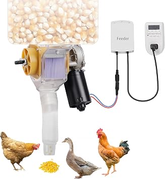 Automatic Poultry Feeder,16 Groups Automatic Chicken Feeder,Timed Feeder for Chickens, Ducks, Geese, Pigeons, Dogs, Fish, Cat