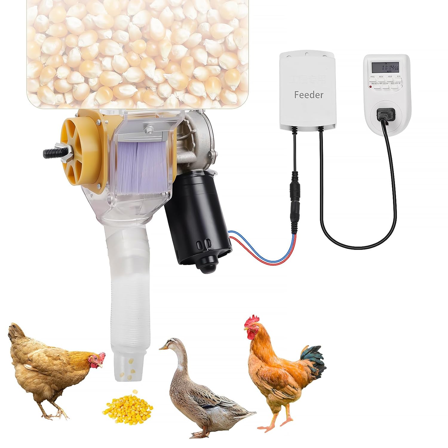 DIY Automatic Feeder,16 Groups Automatic Chicken Feeder,Timed Feeder for Chickens, Ducks, Geese, Pigeons, Dogs, Fish, Cat DIY Automatic Feeder,16 Groups Automatic Chicken Feeder,Timed Feeder for Chickens, Ducks, Geese, Pigeons, Dogs, Fish, Cat