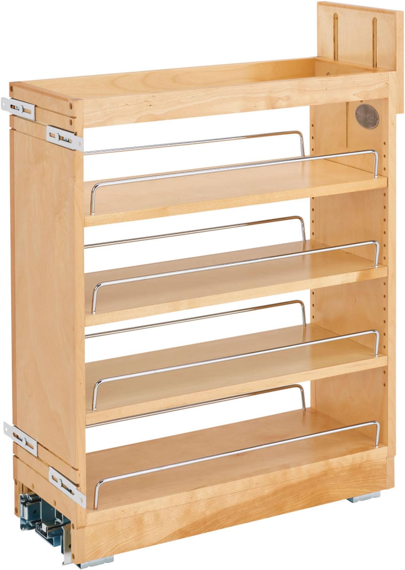 448-BCBBSC-8C - 8 in. Pull-Out Wood Base Cabinet Organizer with Ball-Bearing Soft-Close Slides