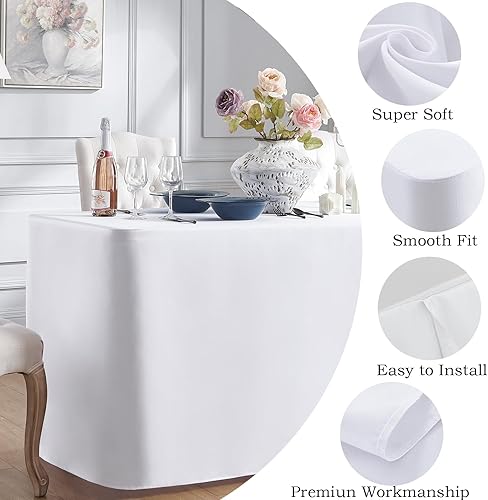 Miniatura 9 de Hstbgdlk Mantel rectangular ajustable de alta calidad de 6 pies para mesa rectangular de 72 x 30 pulgadas, resistente al agua, tela lavable, mesa