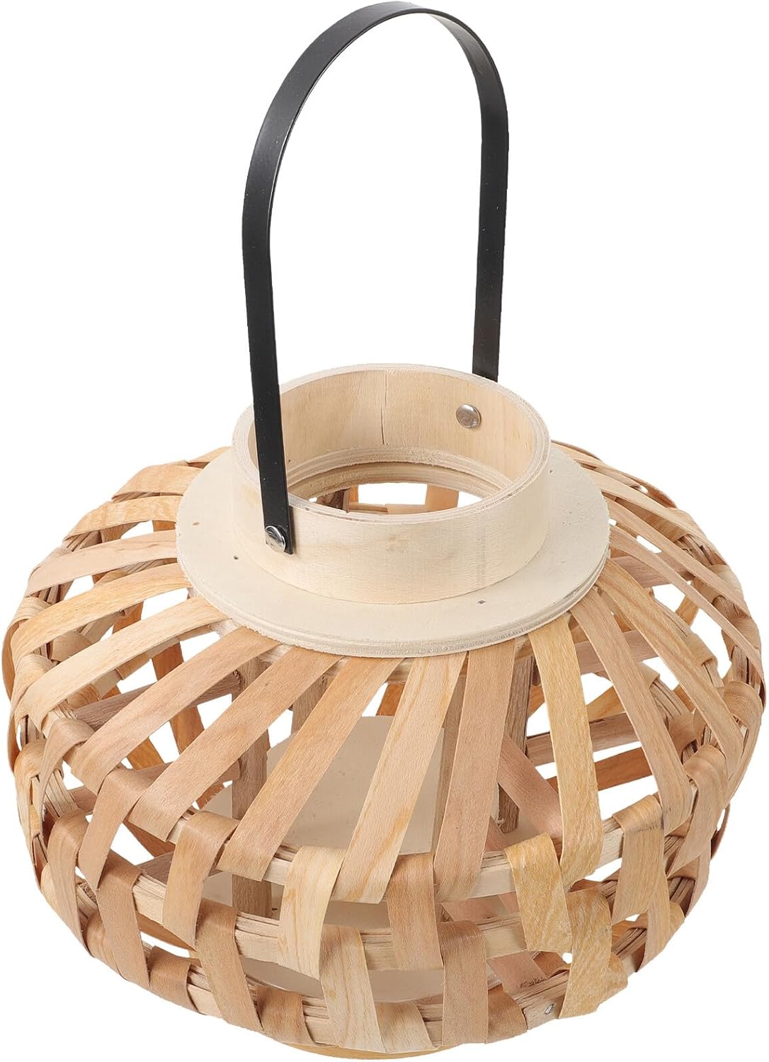 Vintage Woven Candle Lantern Candlestick Stand Small Tabletop Decorative Candle Holder for Residential and Hospitality Tea Light Lighting