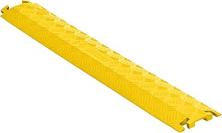 Checkers Industrial Safety Products FL1X1.5-Y Fastlane 1-Channel Cable Protector with Drop Over, 1.5