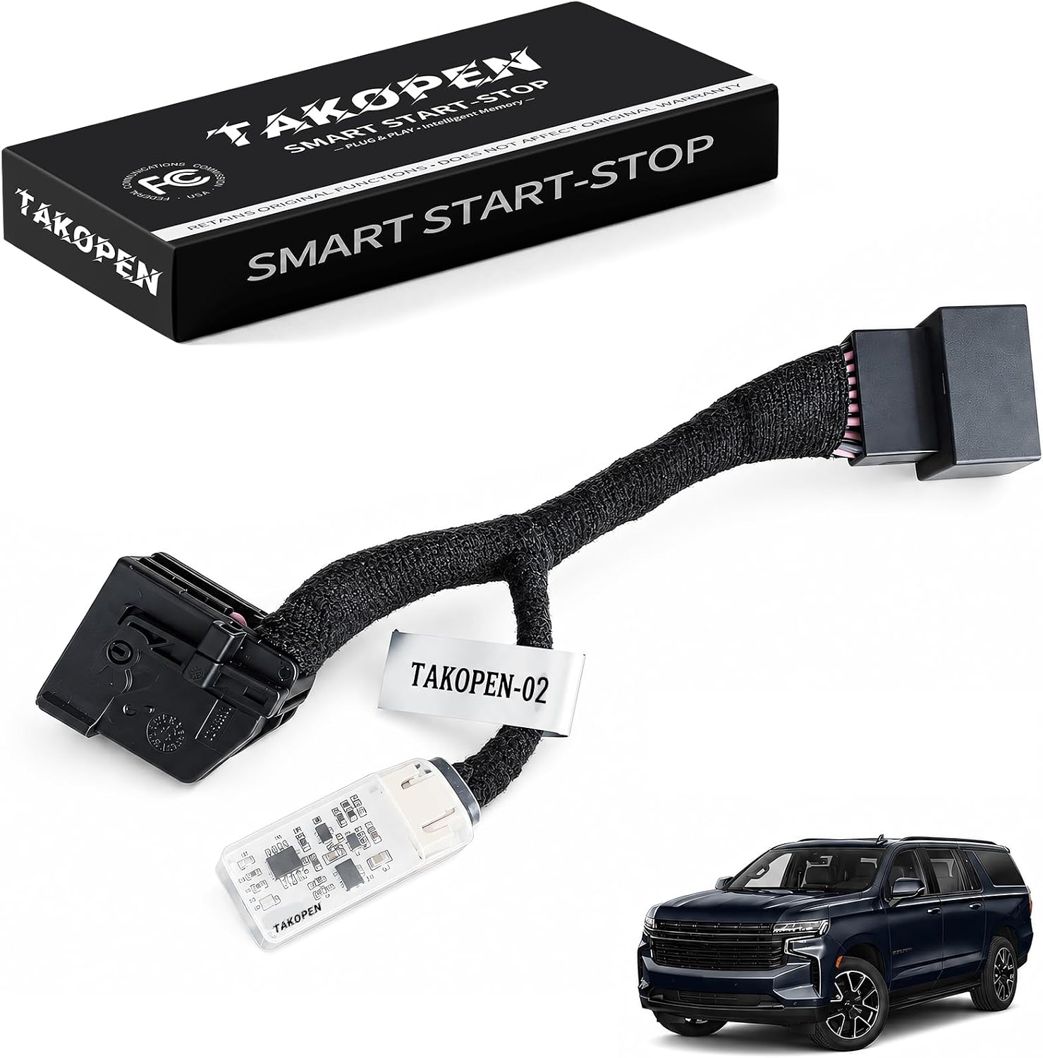 Auto Start Stop Eliminator for 2021-2026 GMC Yukon and Chevrolet FCC Compliant Tahoe Suburban Engine Disable Device for US and Canada Models, Smart Memory Bypass Module