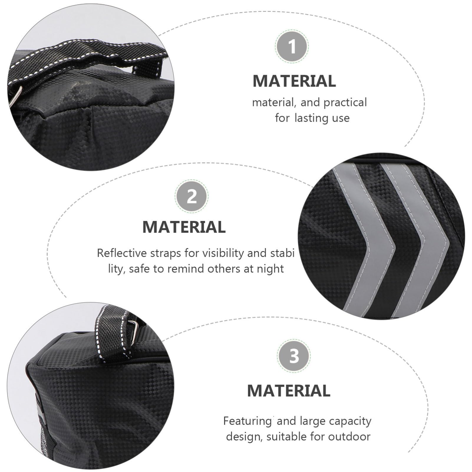 BESPORTBLE Borsa Portapacchi Posteriore per Bici, 9l, Pu, Doppia Cerniera, Stabile, per Viaggi e Attività All'aperto